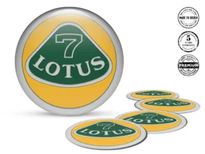 Lotus Domed Sticker Design High-Quality Wheel Emblems